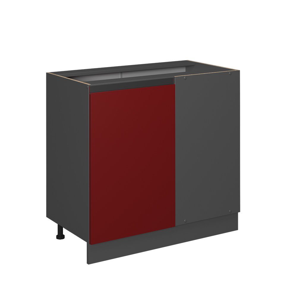 Vicco Eckunterschrank R-Line, Rot/Anthrazit, 86 cm günstig online kaufen