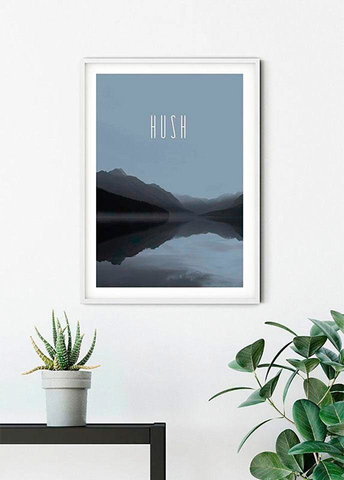 Komar Poster Kinderzimmer, Wohnzimmer Schlafzimmer, Steel, Hush St), (1 Word Natur Lake