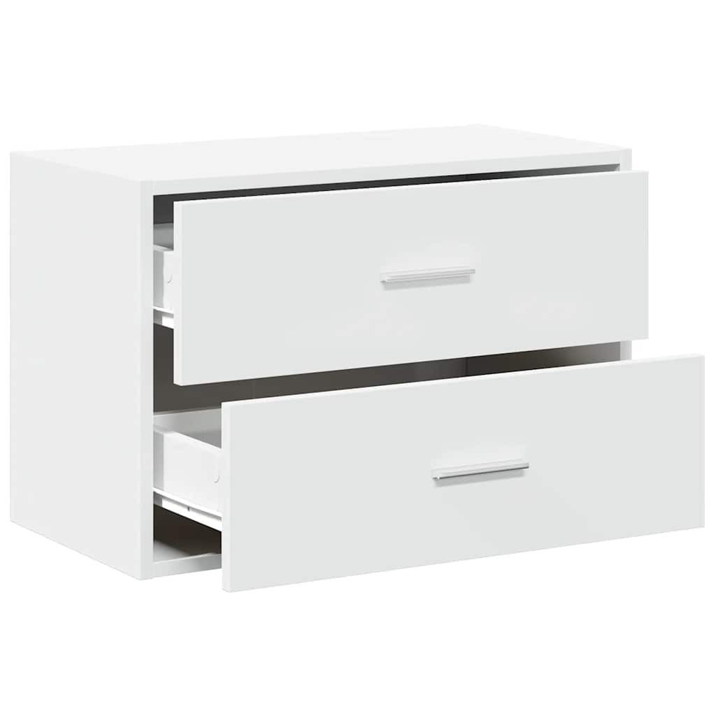vidaXL Kommode Schrank mit 2 Schubladen Weiß 60x31x40 cm Holzwerkstoff (1 St) – Bild 5 von 5