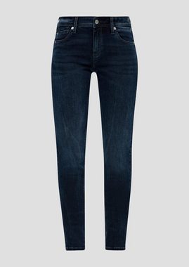 QS Stoffhose Jeans / Skinny Fit / Low Rise / Skinny Leg Label-Patch