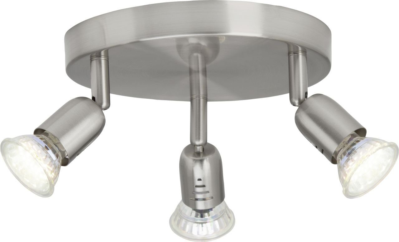 Brilliant LED Deckenstrahler Brilliant 3er Spot Rondell Loona eisen Ø 18 cm günstig online kaufen