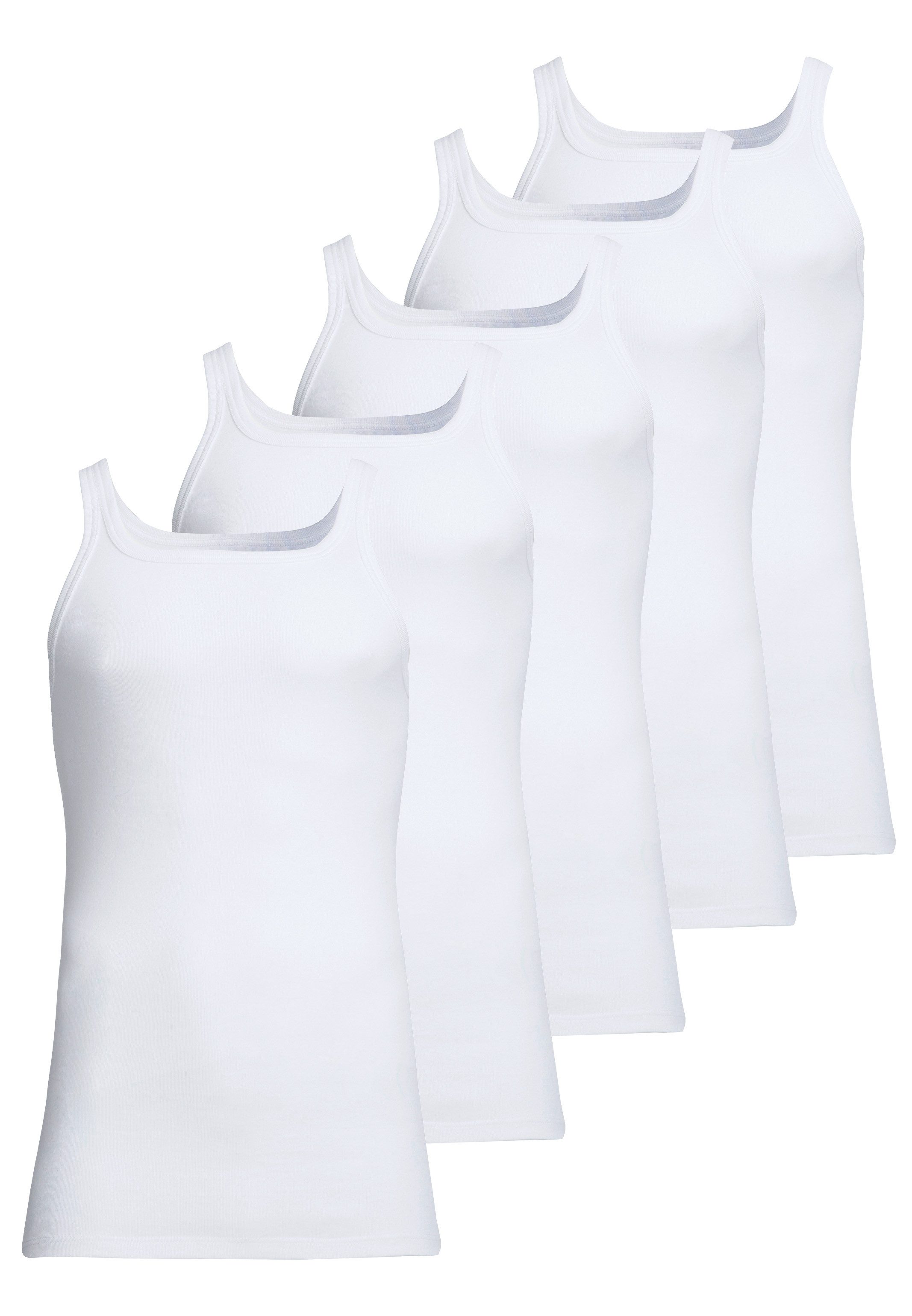 conta Unterhemd 5er Pack Feinripp (Spar-Set, 5-St) Unterhemd / Tanktop - Baumwolle - Atmungsaktiv - Formstabil