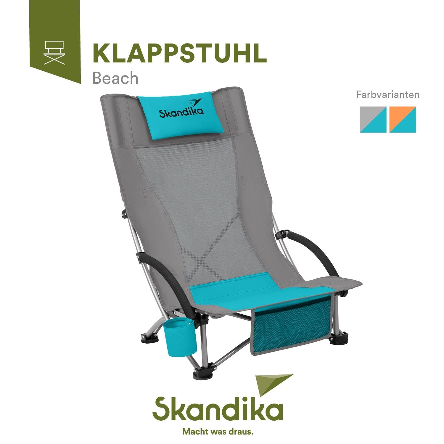 Skandika Campingstuhl Strandstuhl Beach, klappbar, faltbar, günstig online kaufen