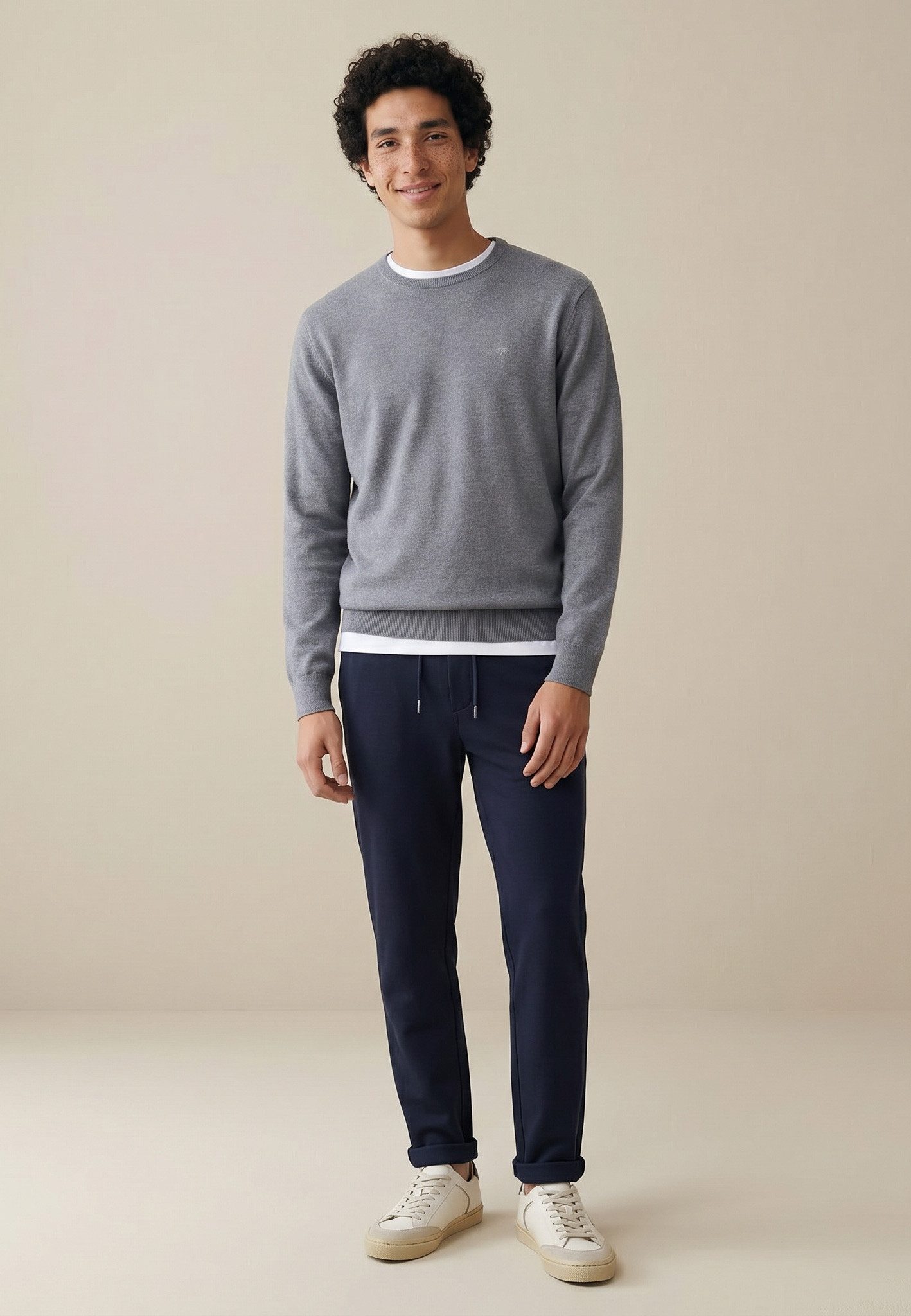 FYNCH-HATTON Strickpullover mit Logostickerei