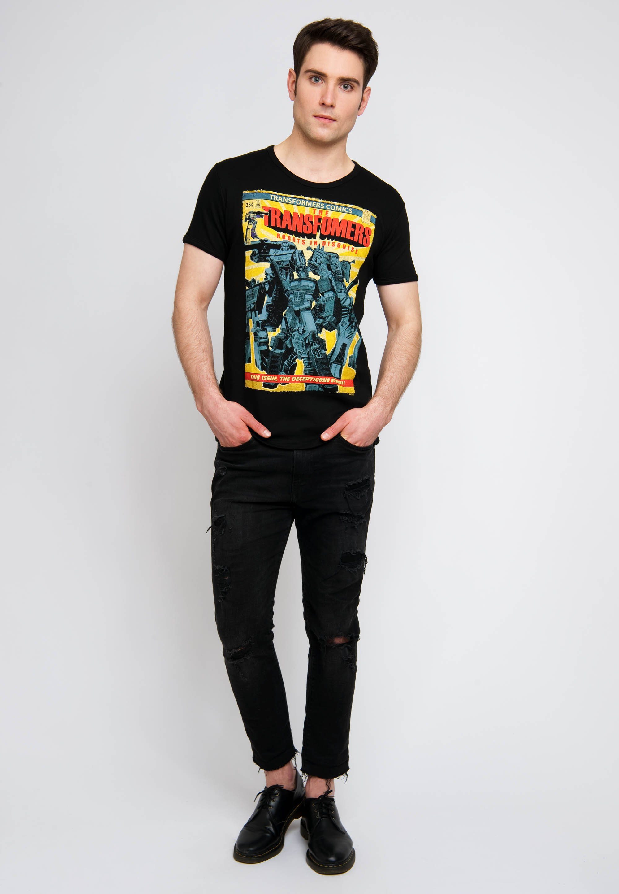 LOGOSHIRT T-Shirt Transformers - Robots In Disguise mit großem Transformers-Frontprint – Bild 2 von 5