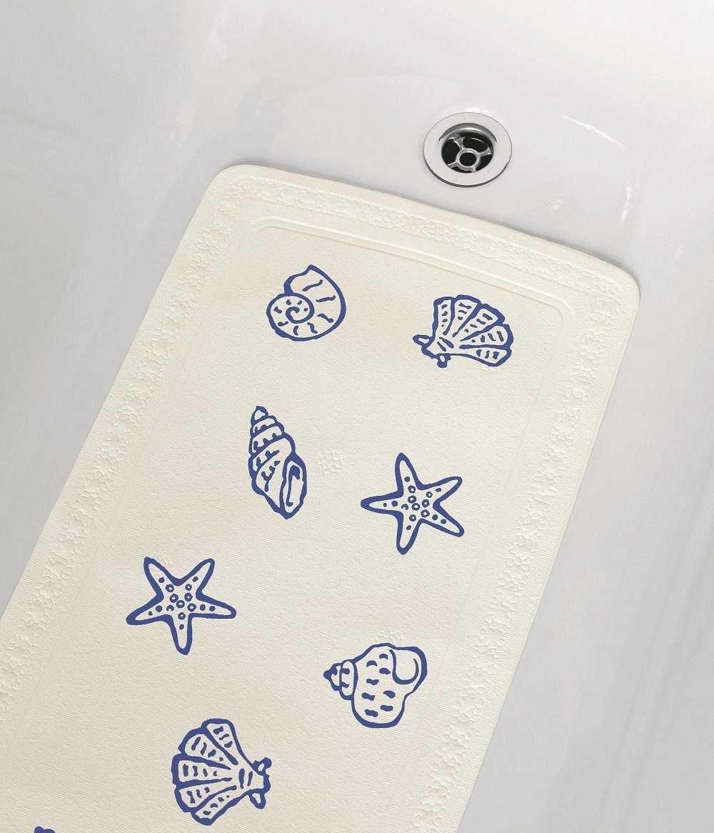 spirella Duschmatte CONCHA, Dusch- und Wanneneinlage, PVC, mit Saugnäpfen, rutschfest, waschbar, antibakteriell, phtalafreier PVC Schaum, rechteckig, LxB: 71x36 cm