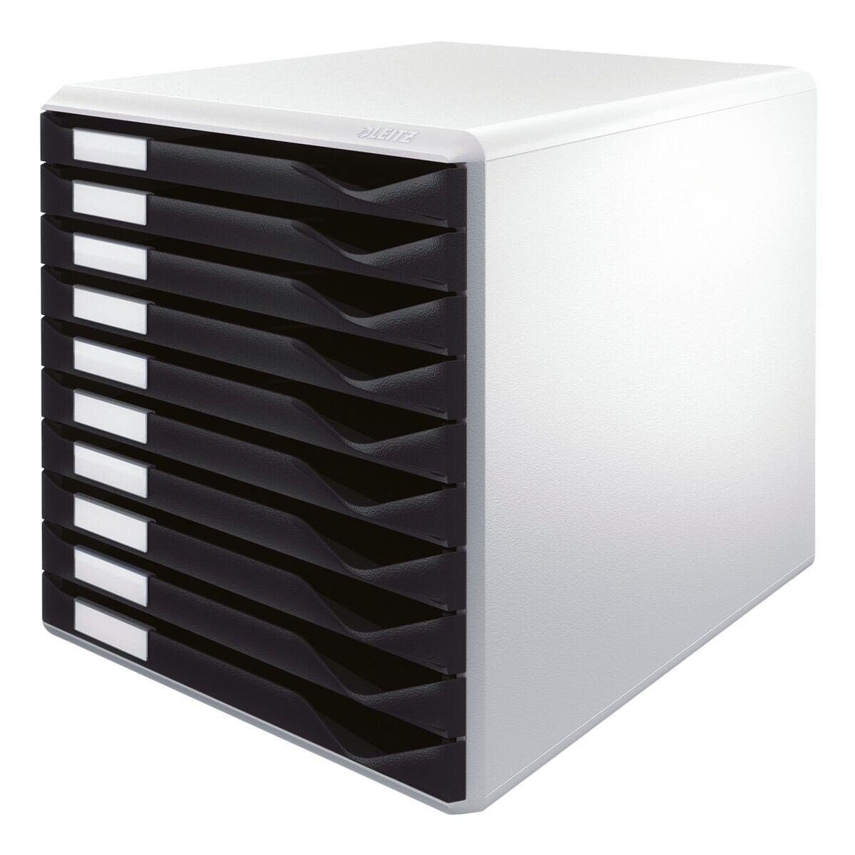 LEITZ Schubladenbox Formular-Set 5281, mit 10 Schubladen, geschlossen schwarz