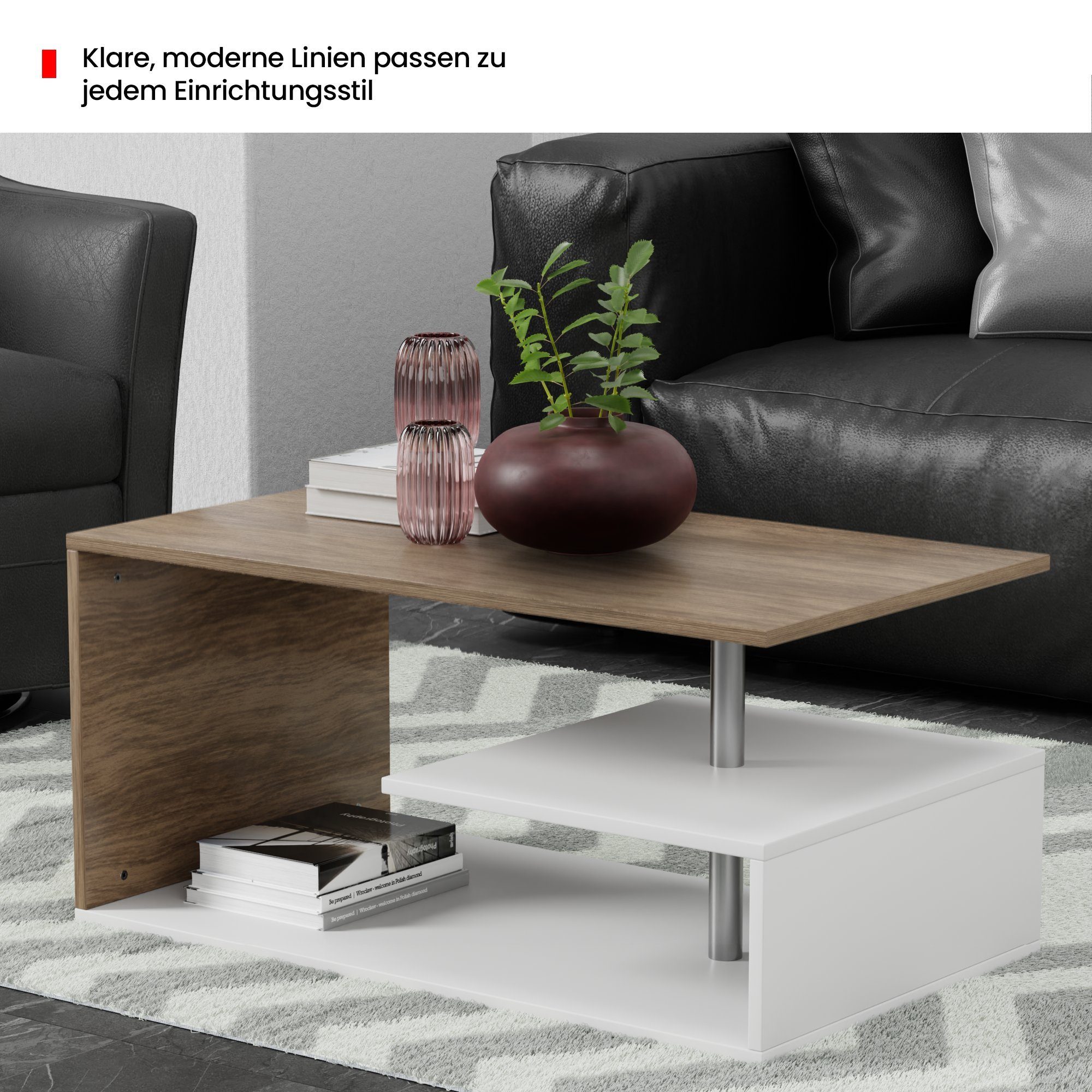 MIADOMODO Couchtisch Couchtisch Sofatisch Wohnzimmertisch Kaffeetisch günstig online kaufen