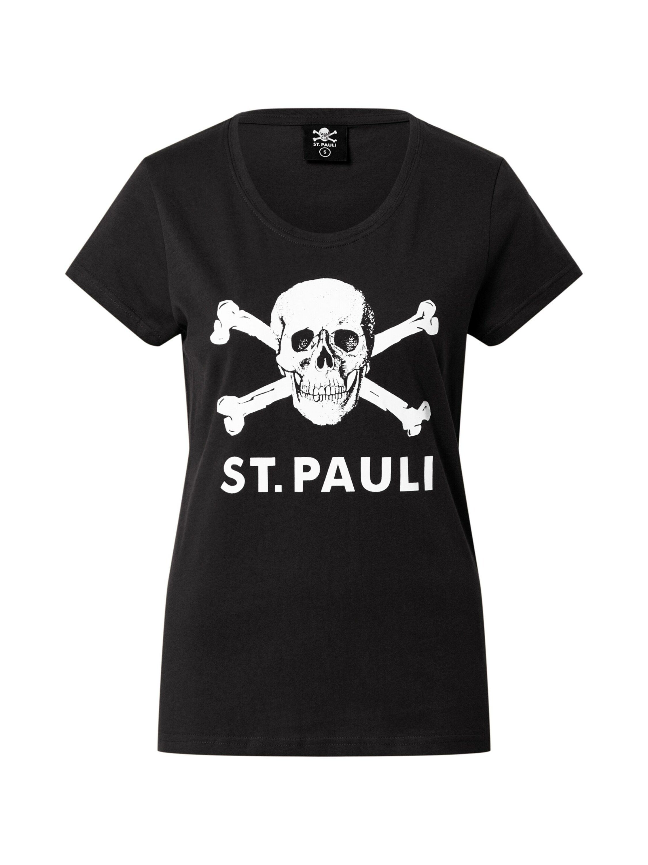 St. Pauli T-Shirt Totenkopf (1-tlg) Plain/ohne Details