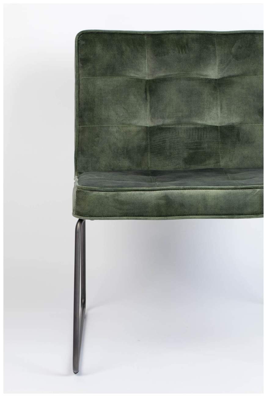 CLARK Lounge Trendmöbel24 Velvet Grau-Grün Sessel Samtstoff Loungesessel