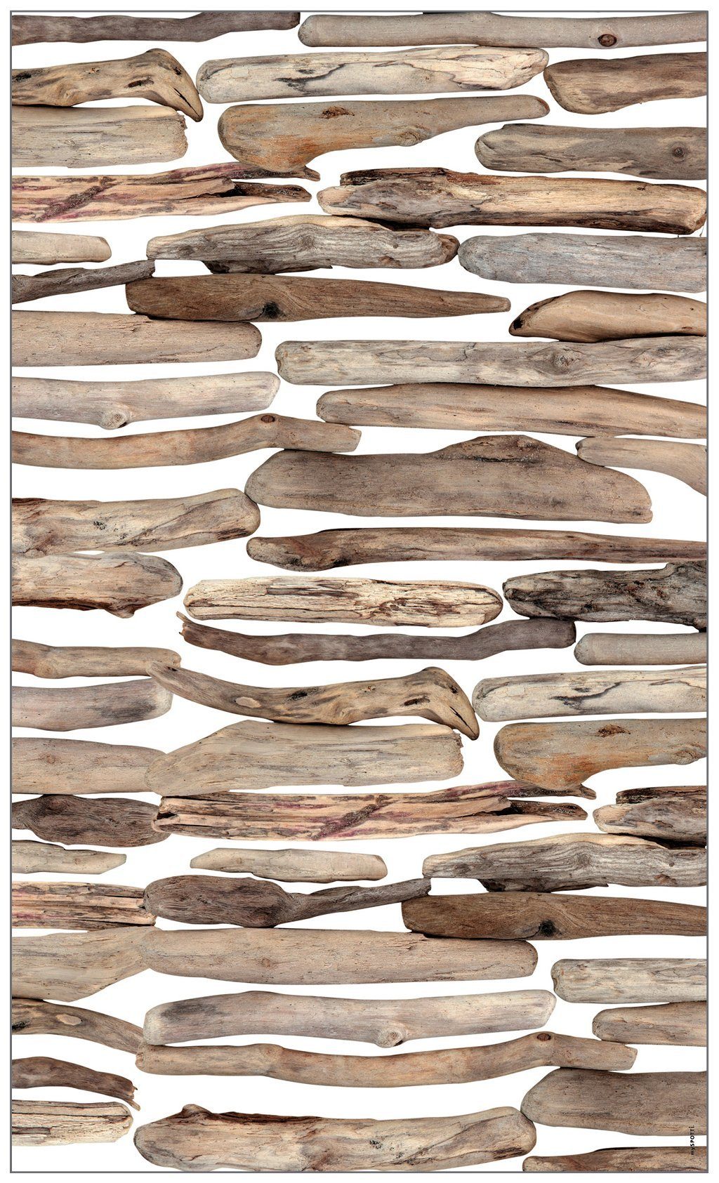 60 haftend statisch Driftwood, Look halbtransparent, cm, glatt, MySpotti, x 100 Fensterfolie