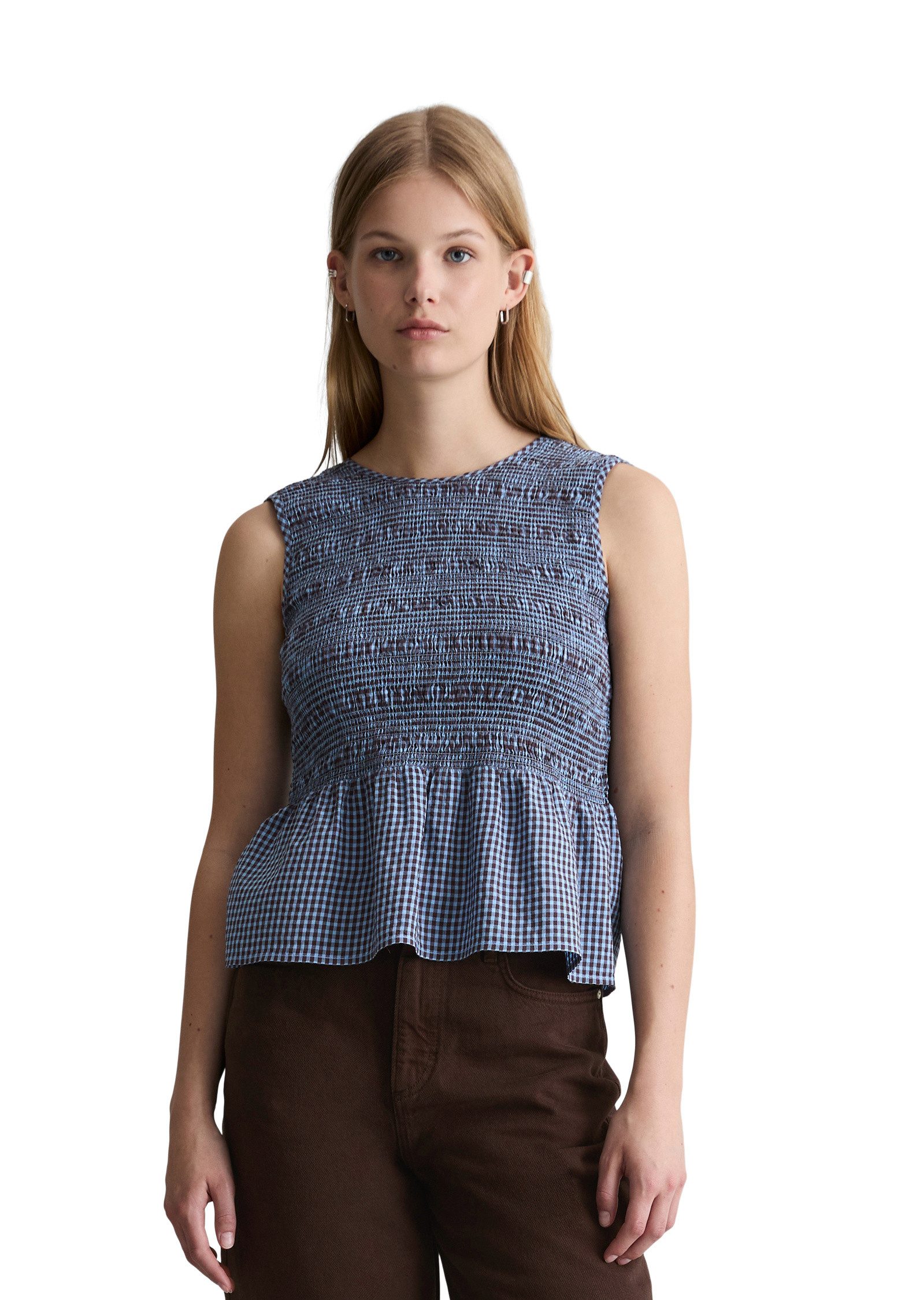 Marc O'Polo DENIM Blusentop aus Baumwolle-Mix