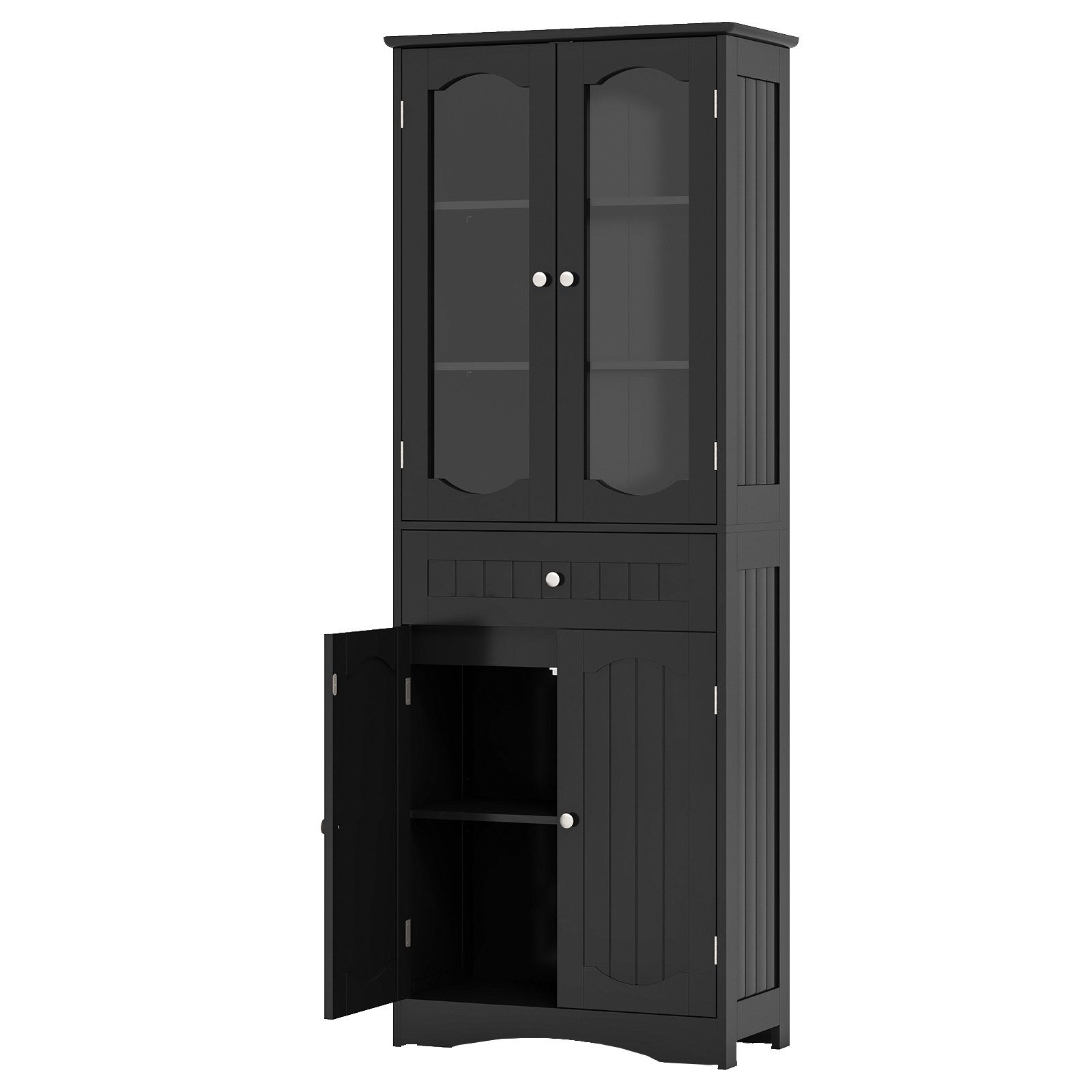 COSTWAY Hochschrank Bad, Vorratsschrank mit verstellbarem günstig online kaufen
