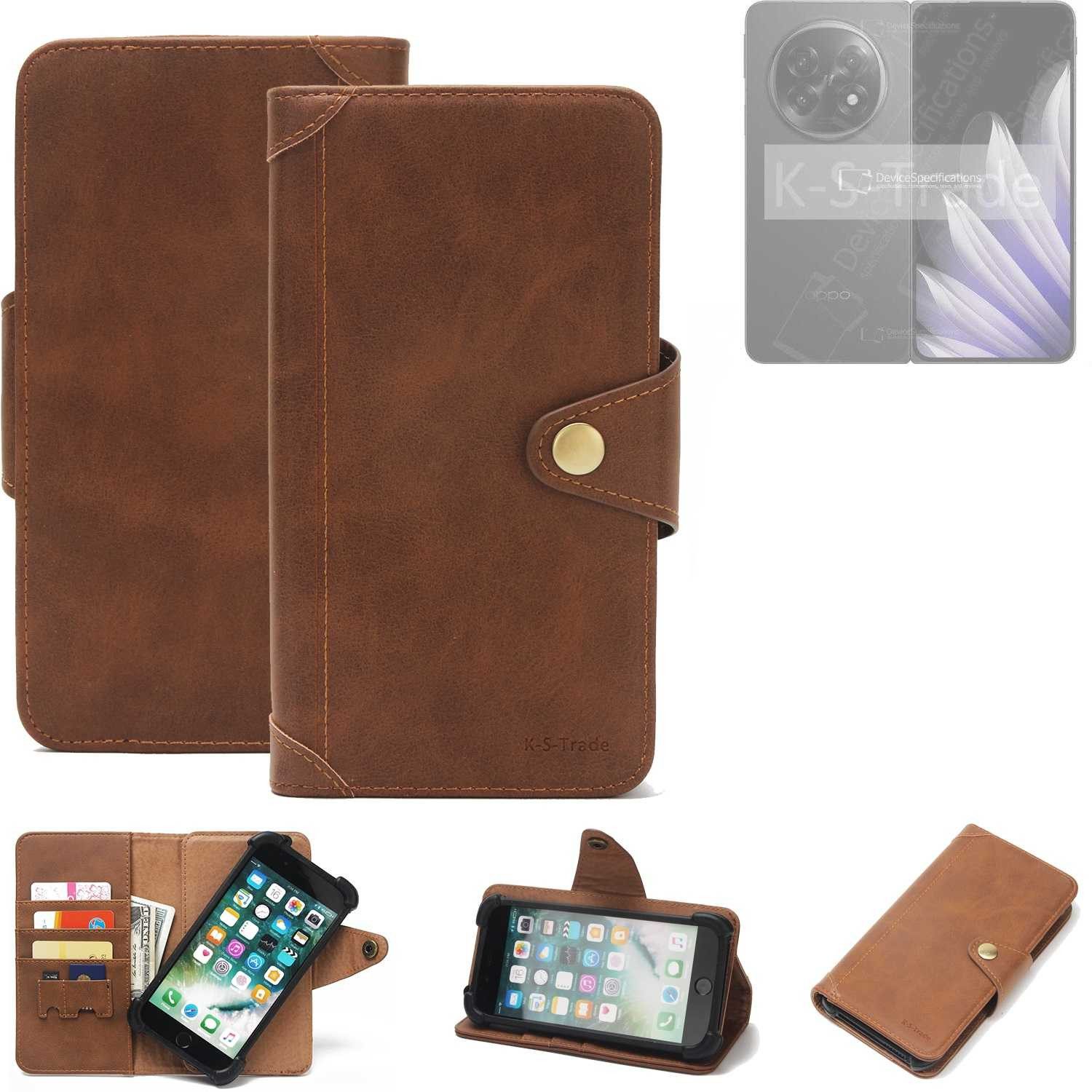 K-S-Trade Handyhülle für Oppo Find N5 CPH2671, Handyhülle Schutz Hülle Walletcase Bookstyle Tasche Case