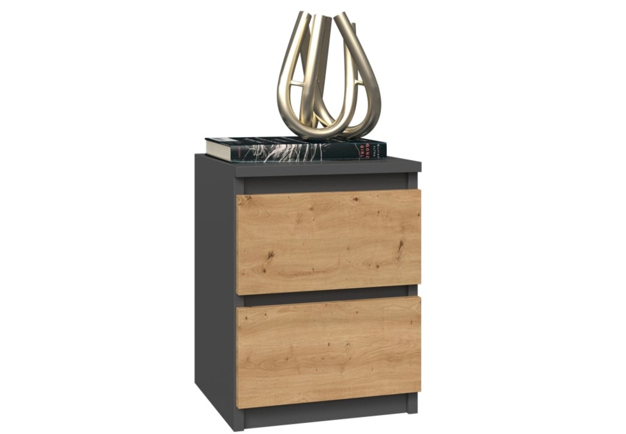 Home Collective Nachttisch Nachtschrank mit 2 Schubladen Beistelltisch klei günstig online kaufen