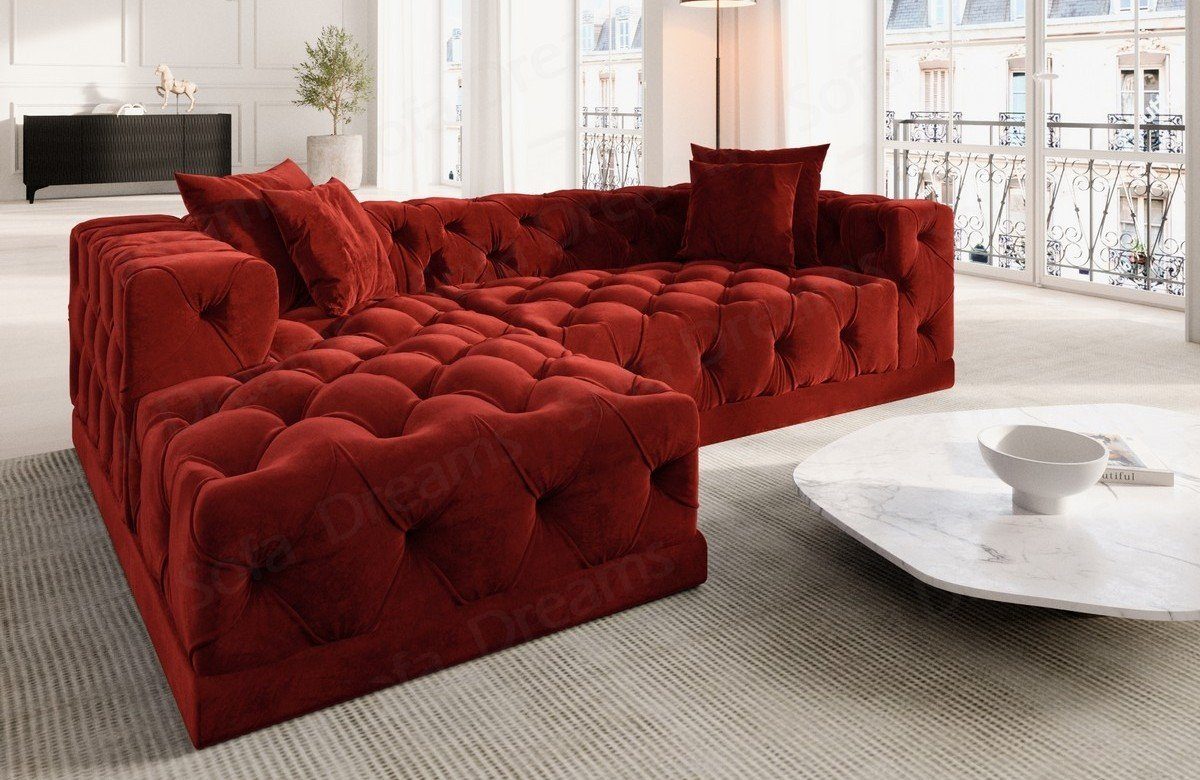 Sofa Dreams Ecksofa Designer Samtstoff Polster günstig online kaufen
