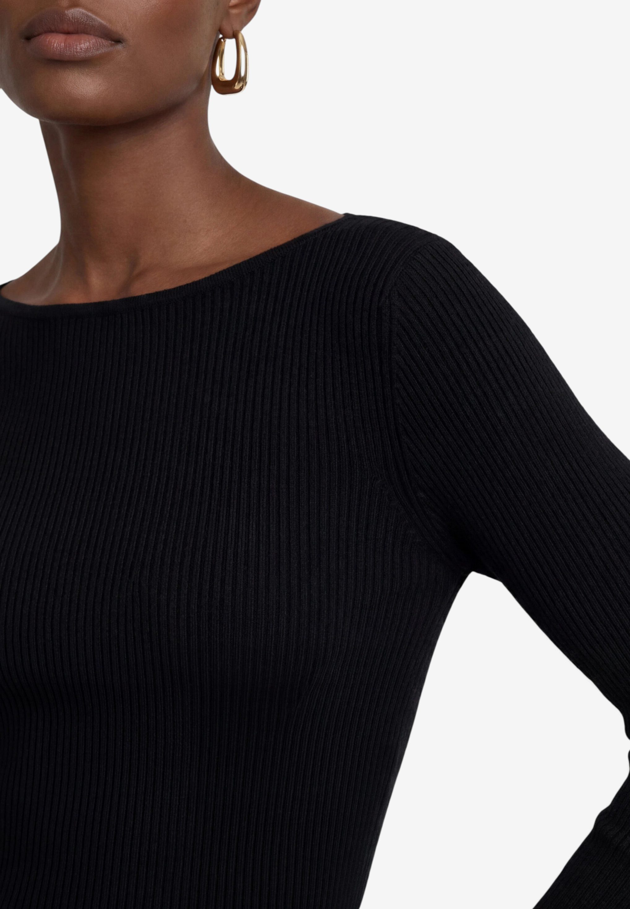 Zero Strickpullover mit U-Boot-Ausschnitt und Tulpen-Ärmeln