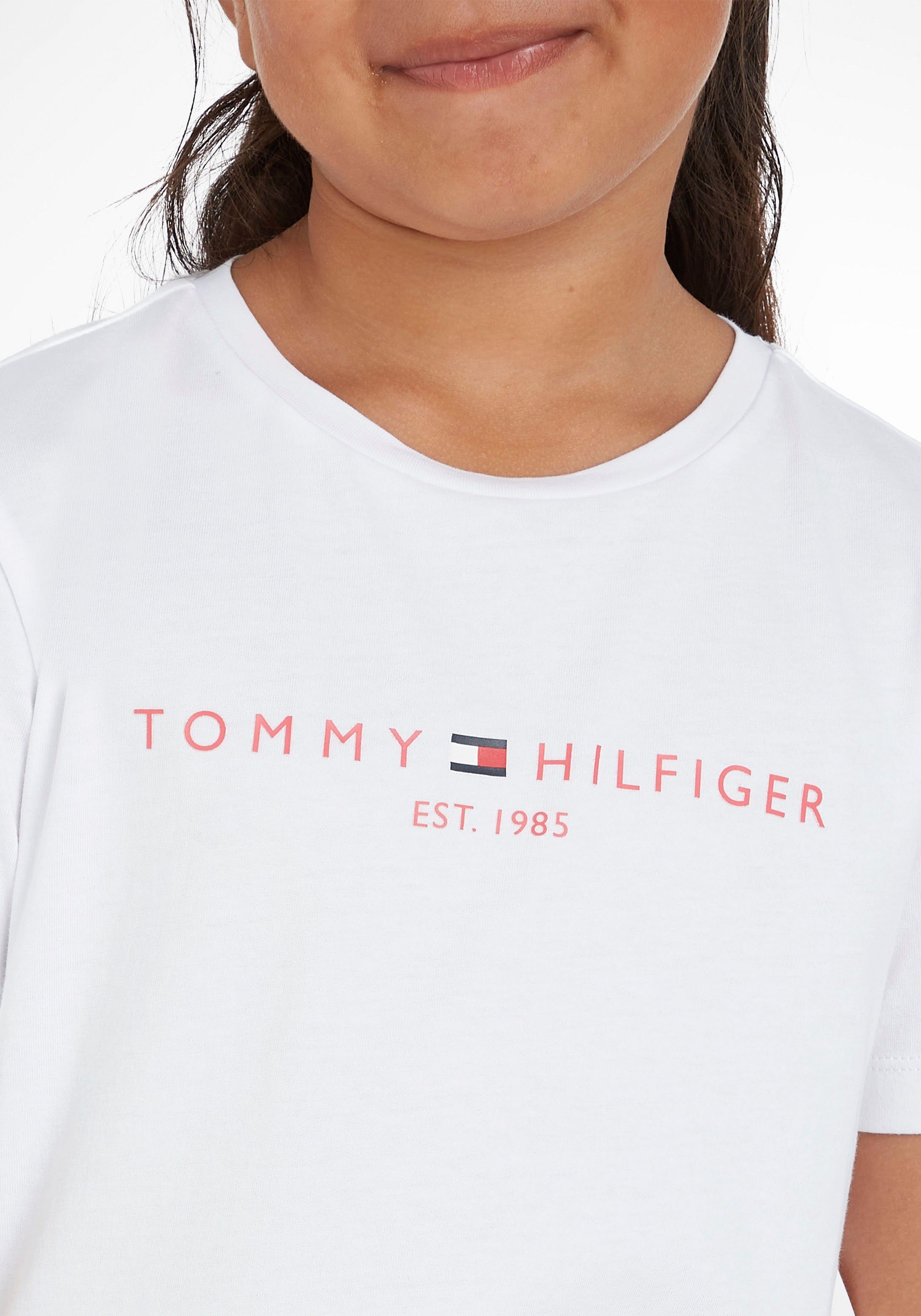 Tommy SHORT Hilfiger TEE SET kurzen Sweatshirt ESSENTIAL Desert-Sky Ärmeln mit