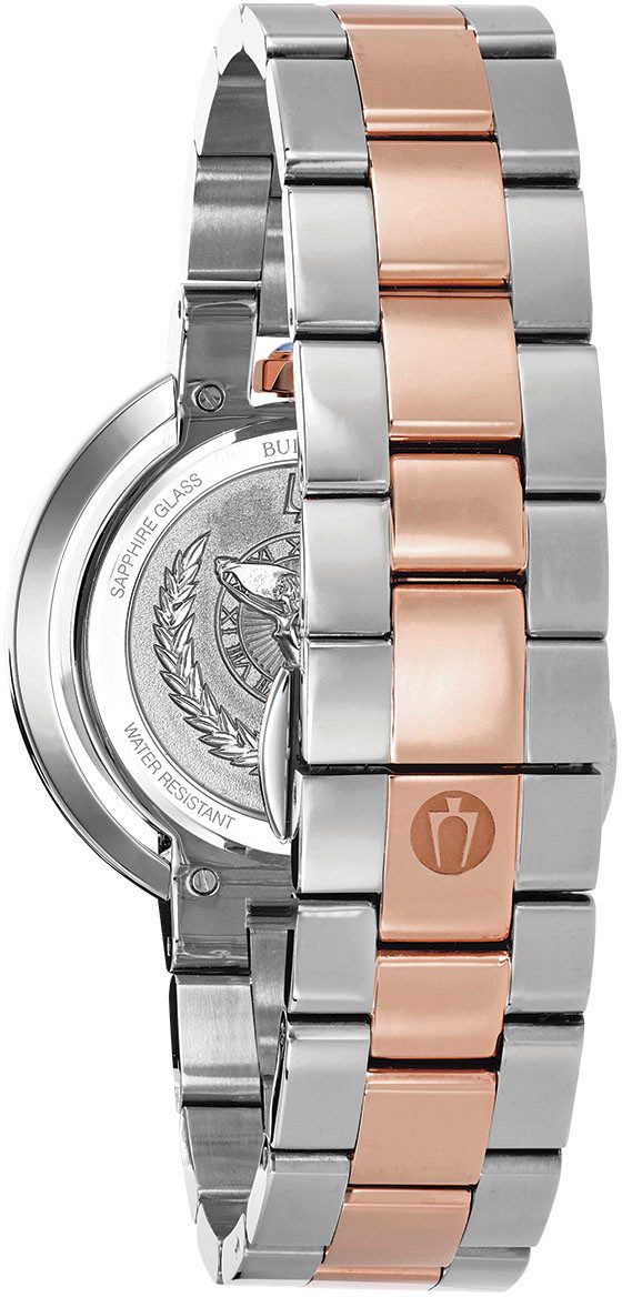 Bulova Quarzuhr Rubaiyat 98P174, Armbanduhr, Damenuhr, Edelstahlarmband, analog, Diamant