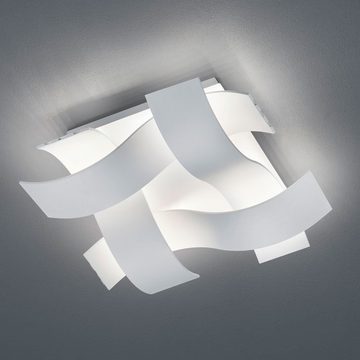 etc-shop LED Deckenleuchte, LED-Leuchtmittel fest verbaut, Warmweiß, Deckenlampe Deckenleuchte Wohnzimmerlampe dimmbar Design weiß matt LED