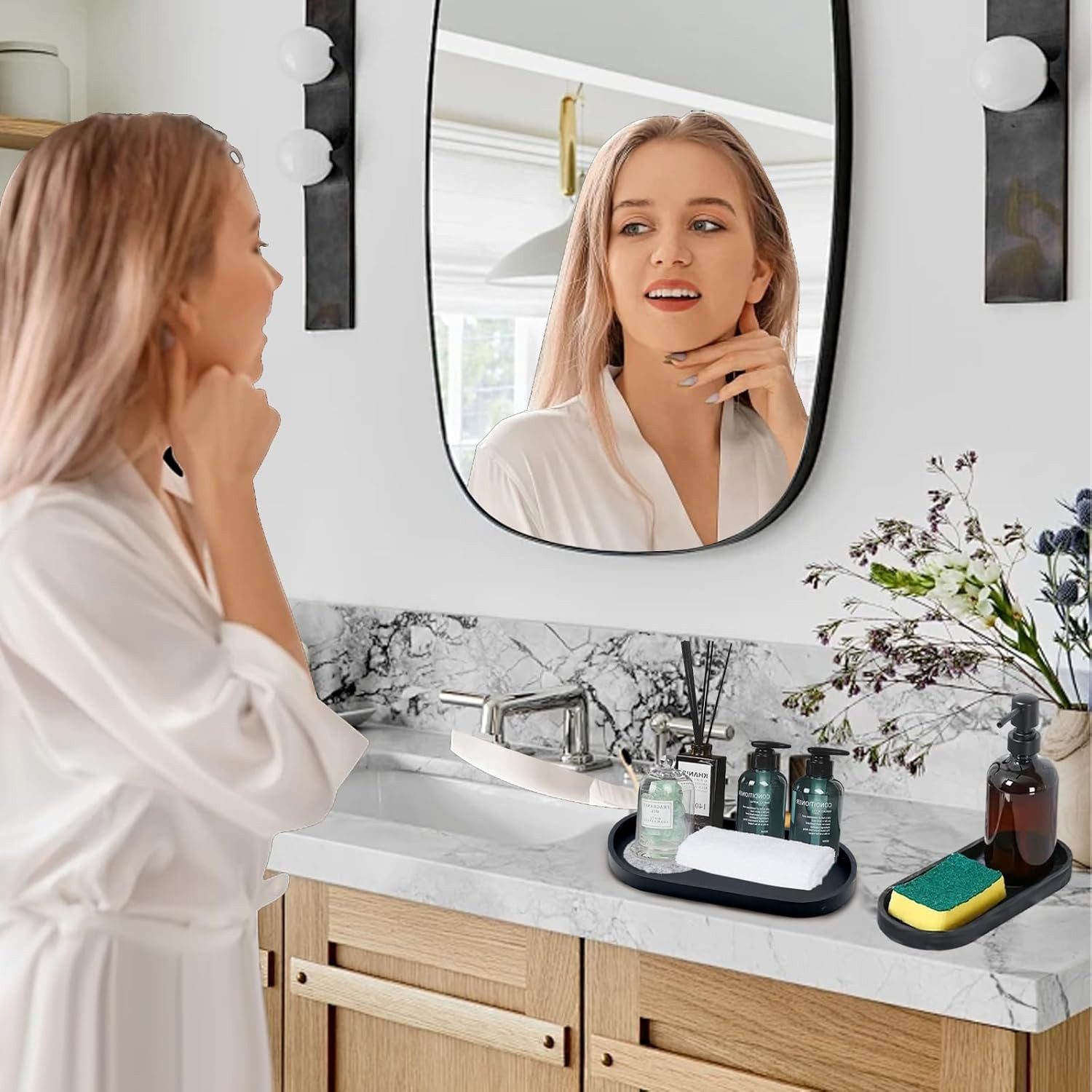 Holz Lichter Dekoschale Deko Tablett 2er günstig online kaufen