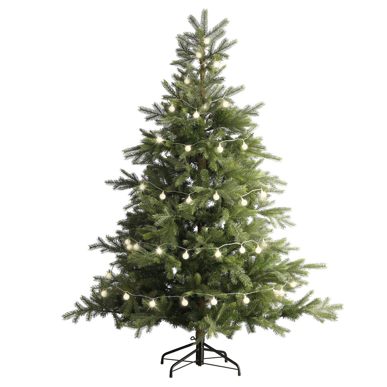 MARELIDA LED-Lichterkette Berry Cherry 60 weiße XL Kugeln 8 Funkt. 9m Außen Deko Girlande, 60-flammig