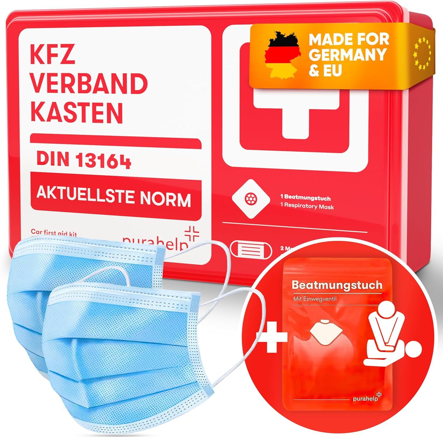 KFZ-Verbandkasten nach aktueller Norm 2025 DIN 13164 (StVO konform)