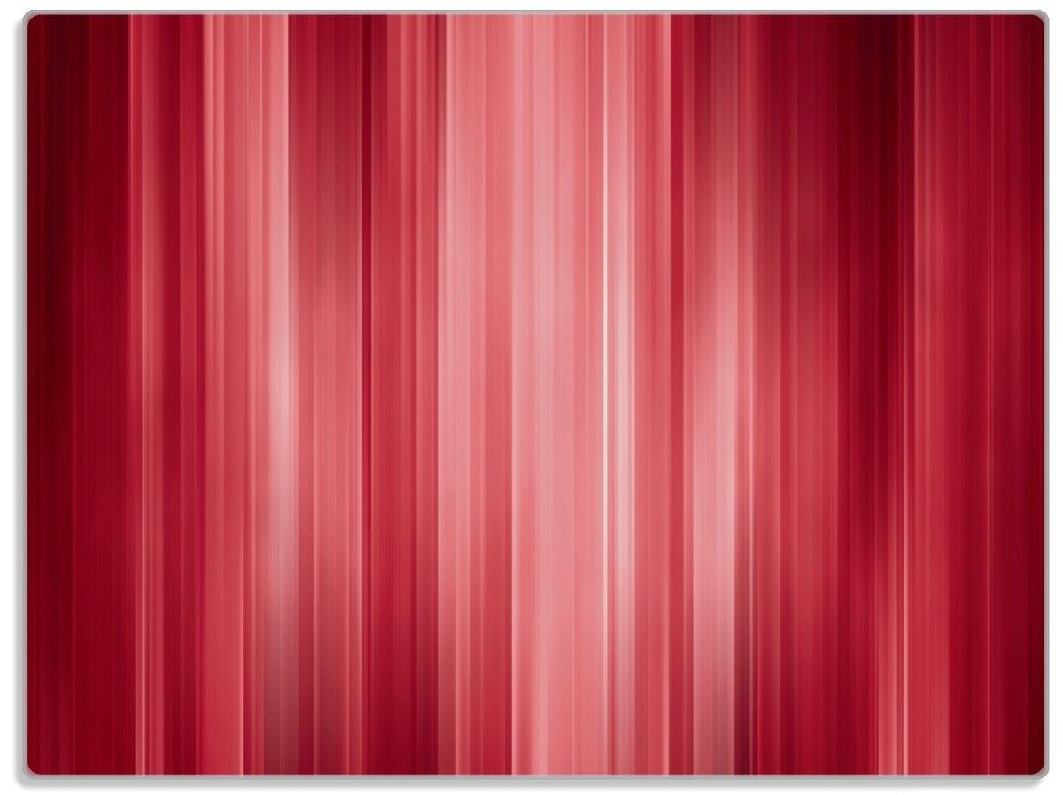 Wallario Schneidebrett Rot und Streifenmuster, 1-St), schwarz 4mm, 30x40cm (inkl. gestreift ESG-Sicherheitsglas, - Abstraktes rutschfester Gummifüße