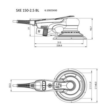 metabo Exzenterschleifer SXE 150-2.5 BL, max. 10000 U/min, Exzenterschleifer im Karton