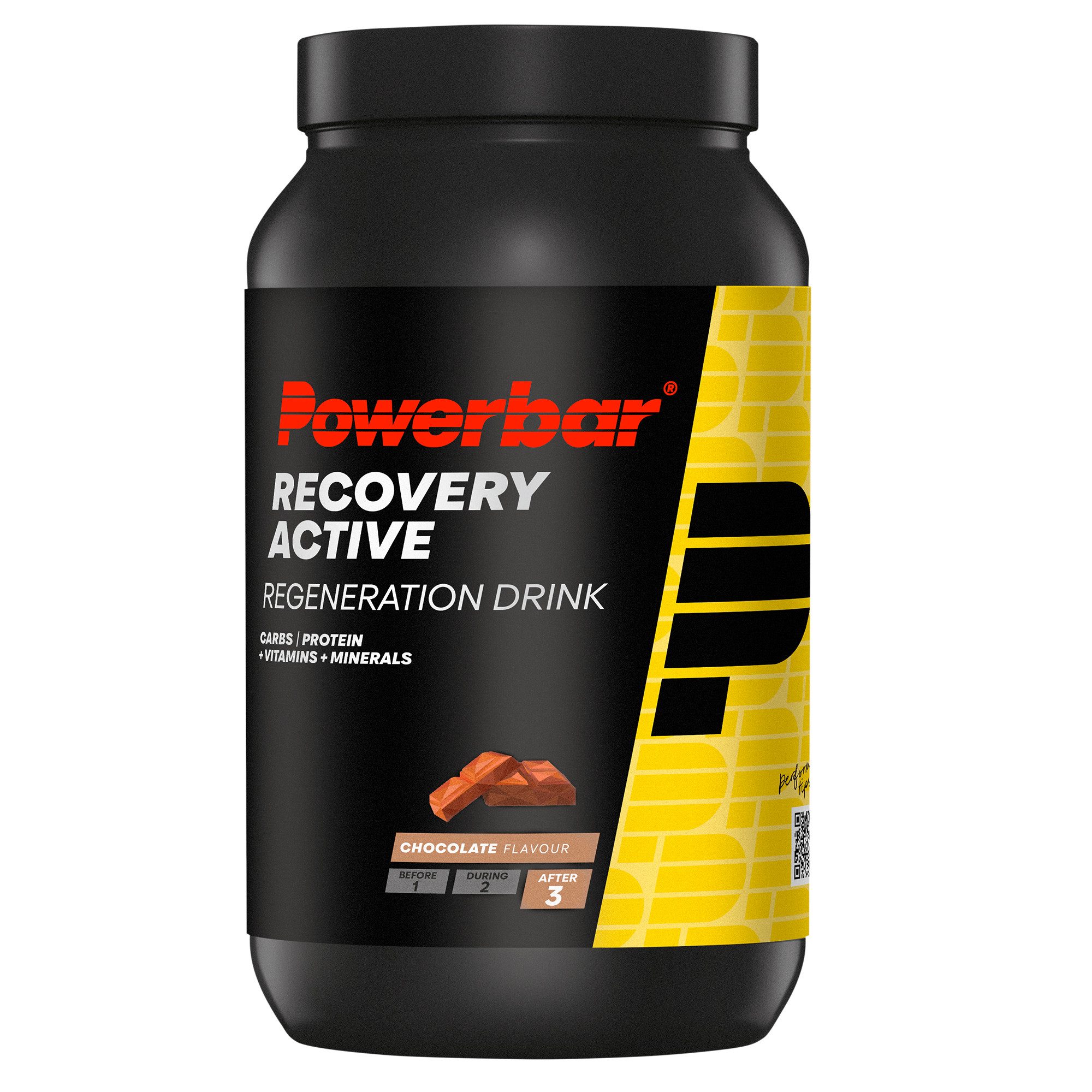 PowerBar Recovery Active Chocolate 1210 g Regenerations Whey Drink Pulver Pulver, 1 er Dose à 1 St., 1210 g, 11 g Protein pro Portion