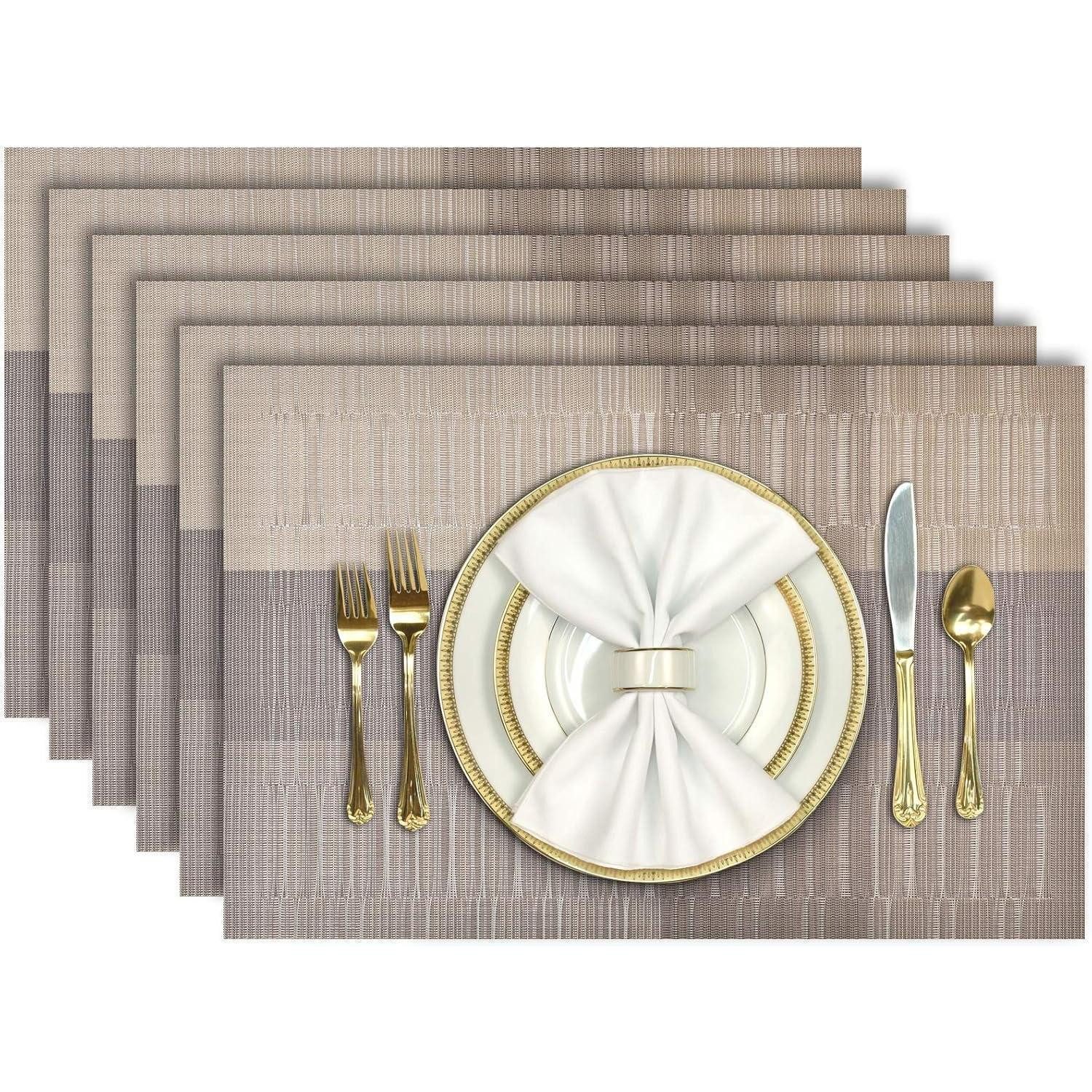 LuxusKollektion Küchenorganizer-Set Platzset Tischsets Abwaschbar 6er Set P günstig online kaufen
