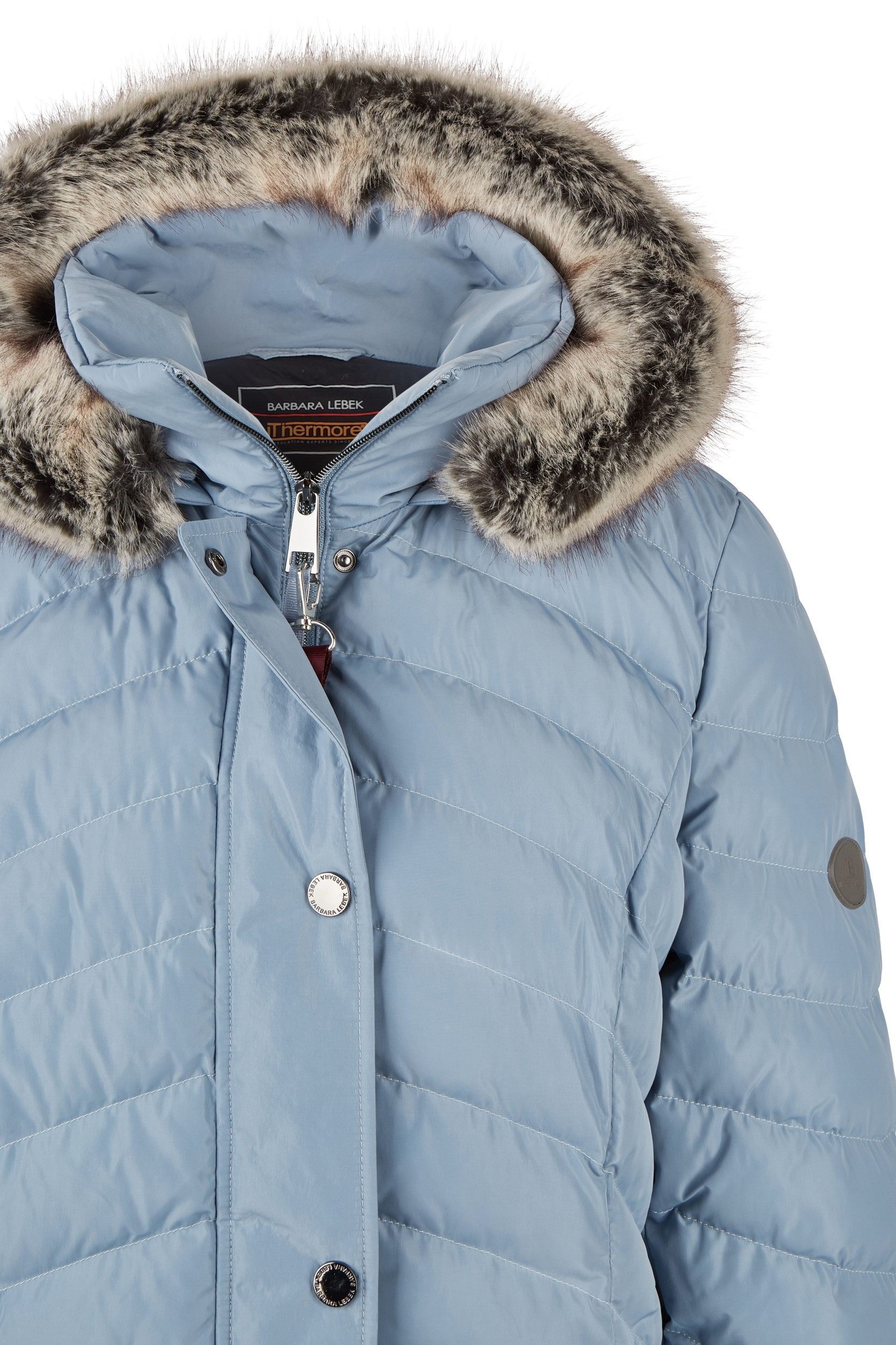 Barbara Lebek Hybridjacke Jacke Thermore mit Kapuze und Webpelz