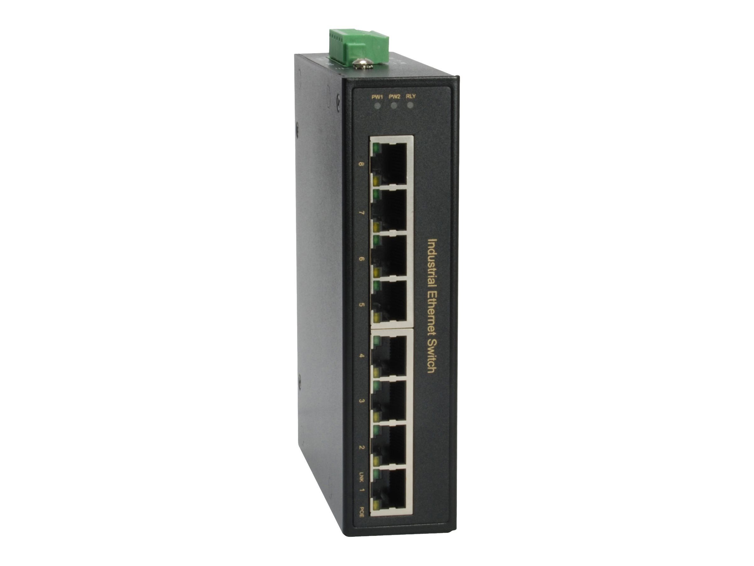 LEVEL ONE IFP-0801 INDUSTRIAL/PoE/FE/UNM/08, 4x PoE+, PoE-Budget: 126 Netzwerk-Switch
