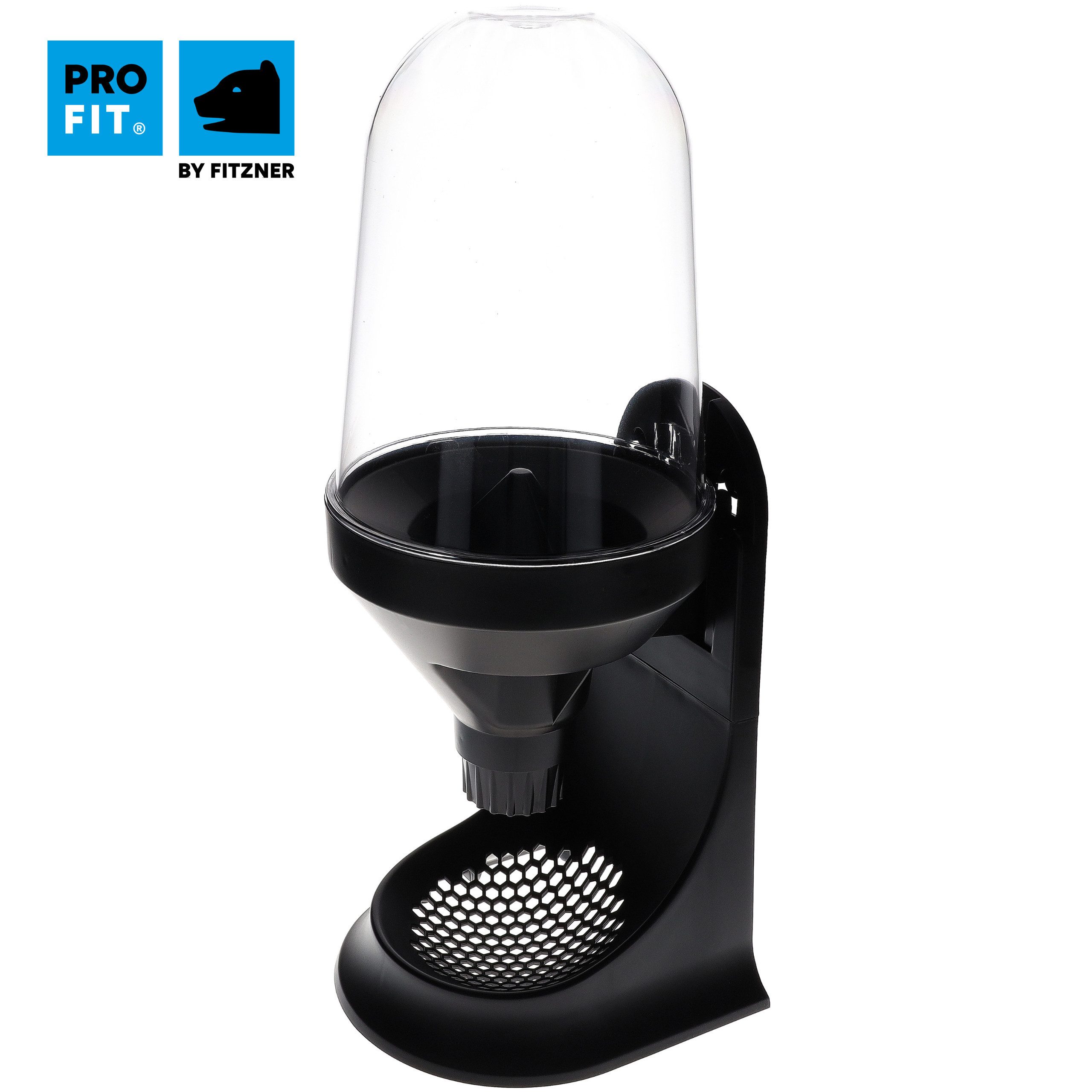 PRO FIT by Fitzner Gehörschutzstöpsel Spender, Schwarz, Wandmontage, Auffangschale, Kunststoff, Leer, leicht zu bedienen, langlebig, ergonomisch, flexibel einsetzbar