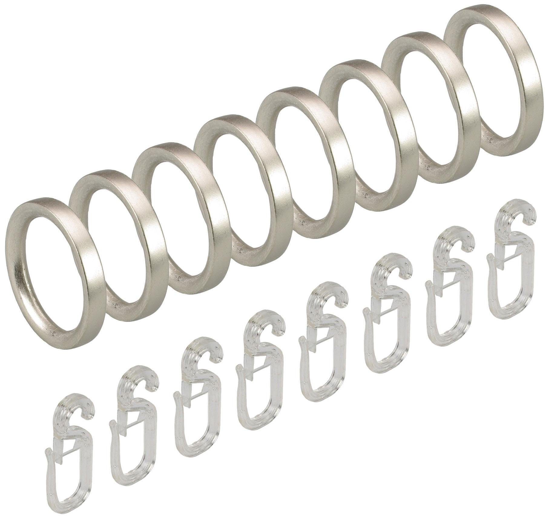 Liedeco Gardinenring, Gardinenstangen, (Set, 8-St., mit günstig online kaufen