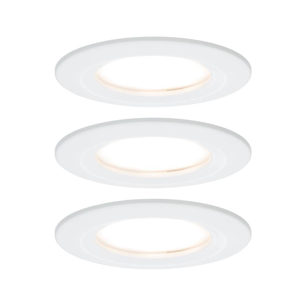 Paulmann LED Einbauleuchte LED Einbauleuchte 3-Step-Dim Coin Basisset starr, Dimmbar über Lichtschalter, Geringe Einbautiefe