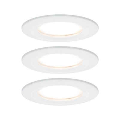 Paulmann LED Einbauleuchte LED Einbauleuchte 3-Step-Dim Coin Basisset starr, Dimmbar über Lichtschalter, Geringe Einbautiefe