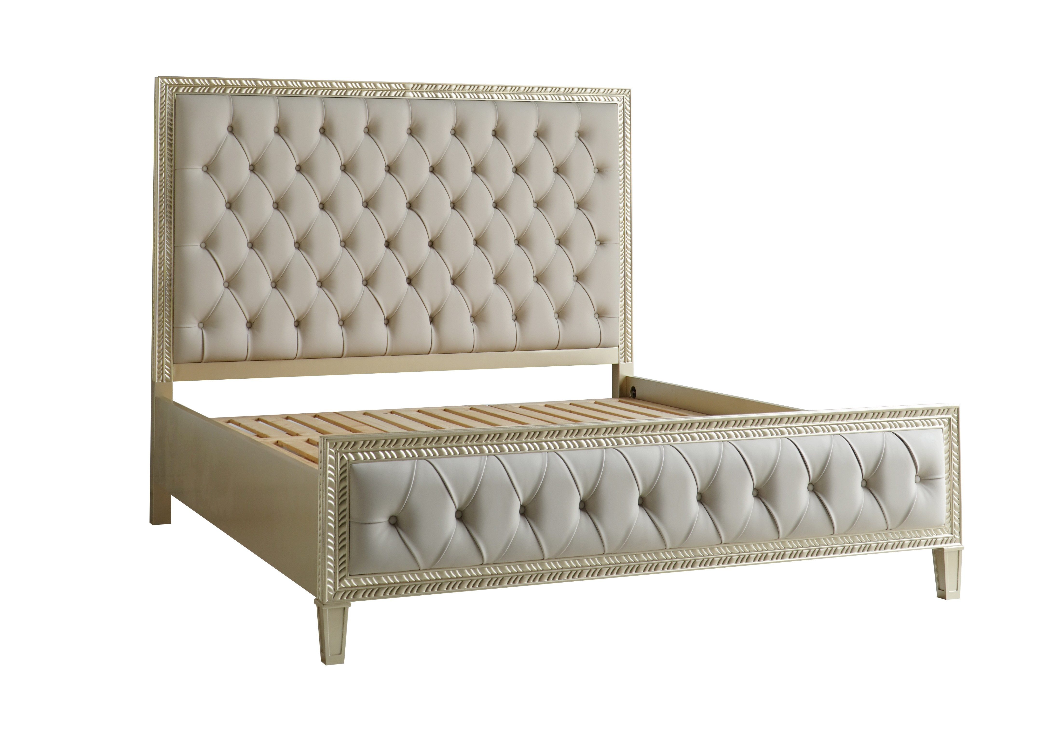 Xlmoebel Polsterbett Luxuriöses Bett Royal aus hochwertigem Stoff im Hotel-Design mit (Bett, 1-tlg., Bett), Hergestellt in Europa