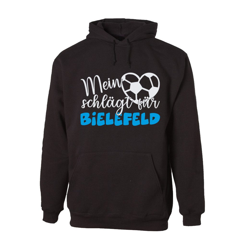 G-graphics Hoodie Mein Herz schlägt für Bielefeld Unisex Pullover mit einem Motiv für den echten Fan