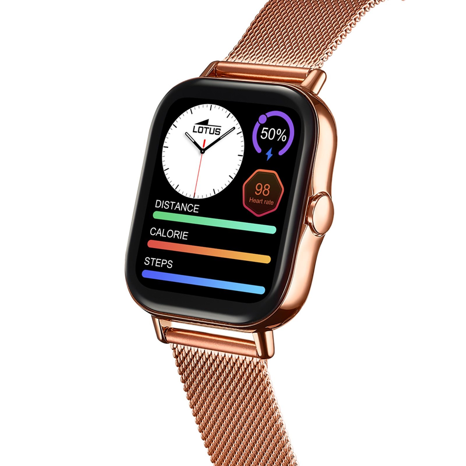 Lotus Lotus Damenuhr Smartwatch Smartwatch Smartwatch (kompatibel ab Android 5.1+ und IOS 8.0), Digital, Damen Smartwatch eckig/abgerundet, groß (ca. 44mm), Edelstahl