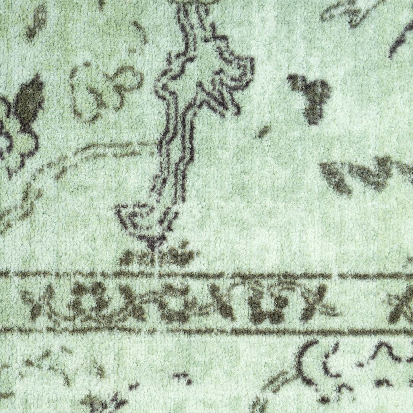 TaraCarpet Teppich Kurzflorteppich TaraCarpet Rainbow Oriental moderner Orientteppich, rechteckig, Höhe: 14 mm, Orientalisches Design in grün auch für das Jugendzimmer