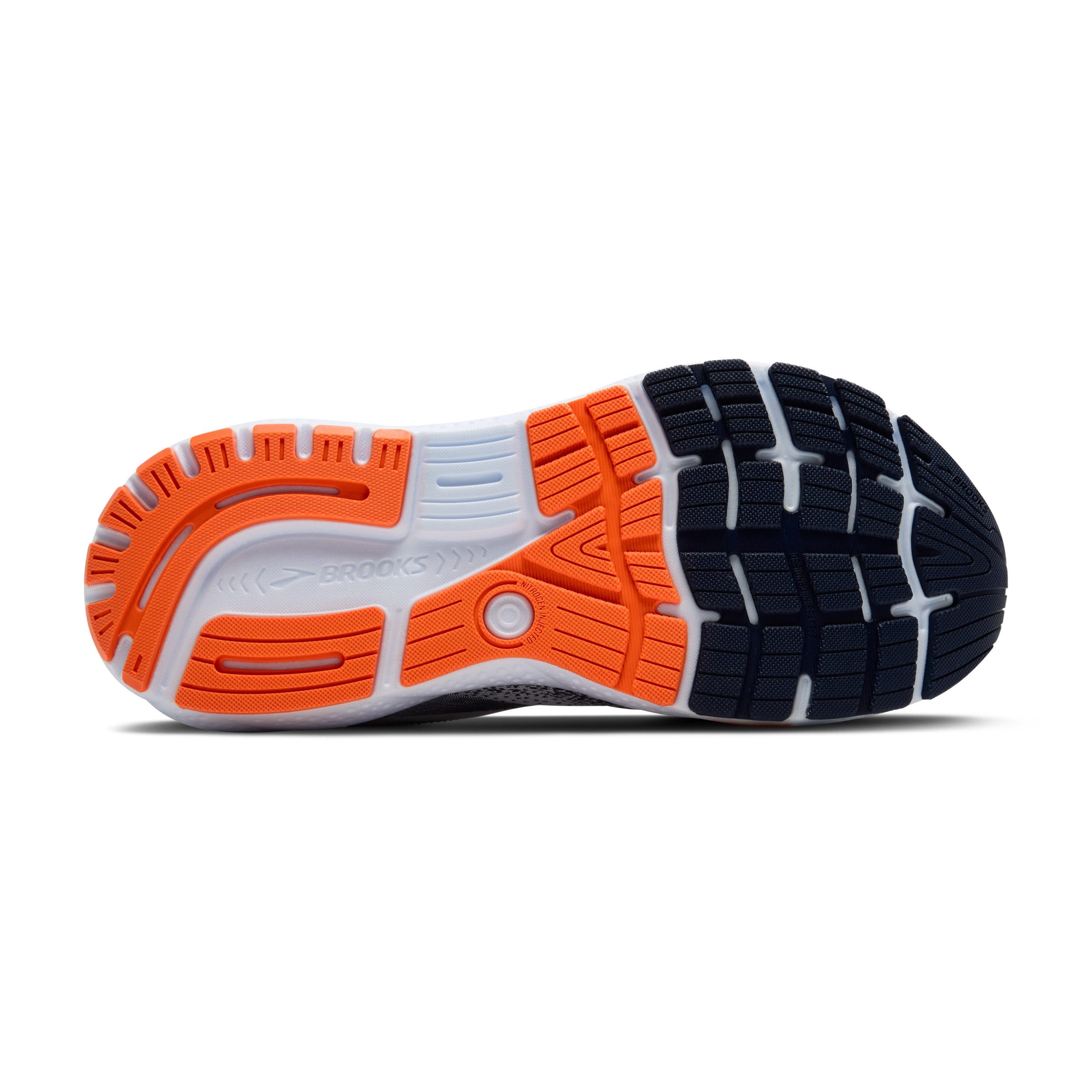 Brooks Ghost 16 White/Peacoat/Orange Laufschuh günstig online kaufen