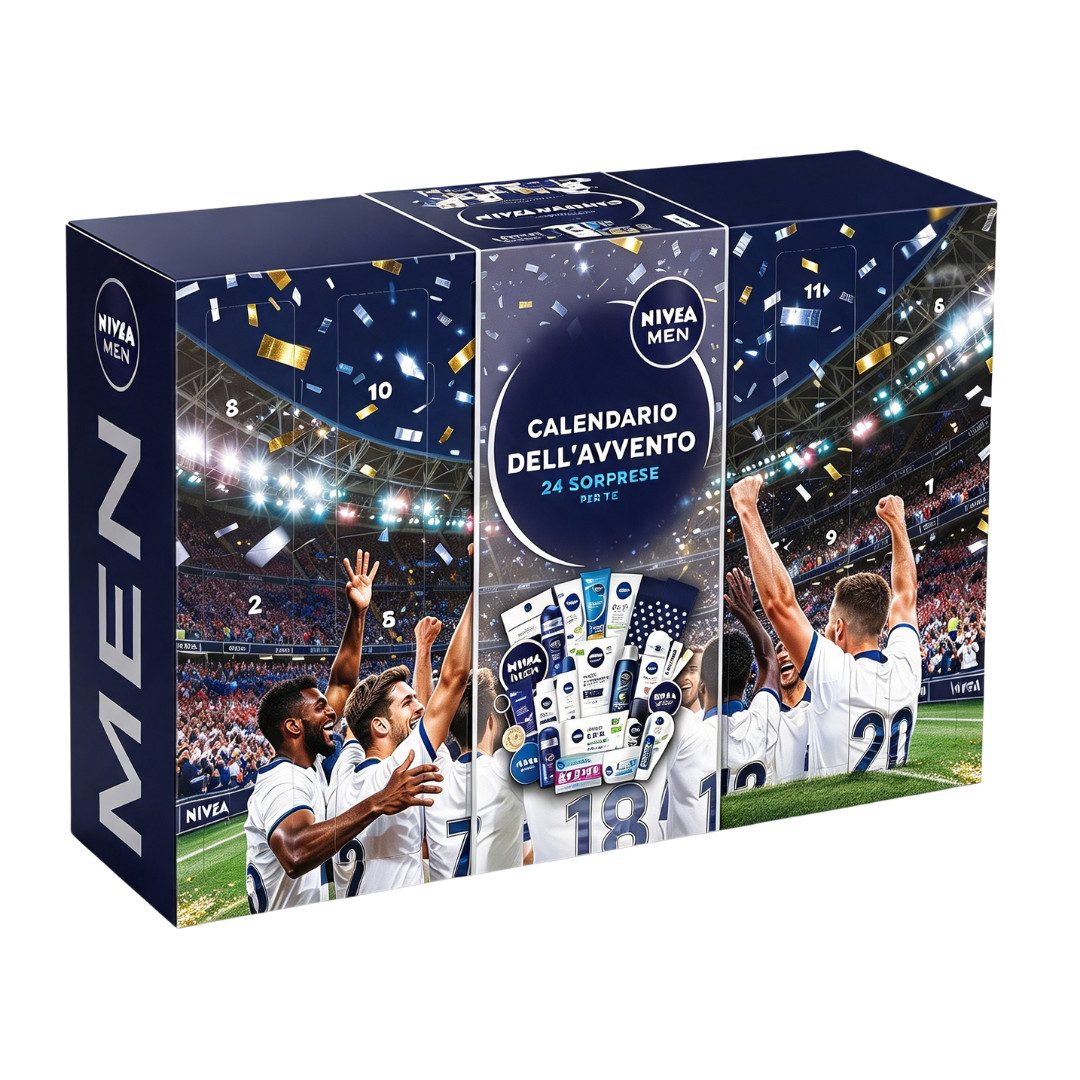 Nivea Men Adventskalender MEN 2026 Beauty Herren & Männer Pflege Kosmetik Weihnachtskalender (Set, 24-tlg), 24 PFLEGE Produkte Advent Kalender Mann