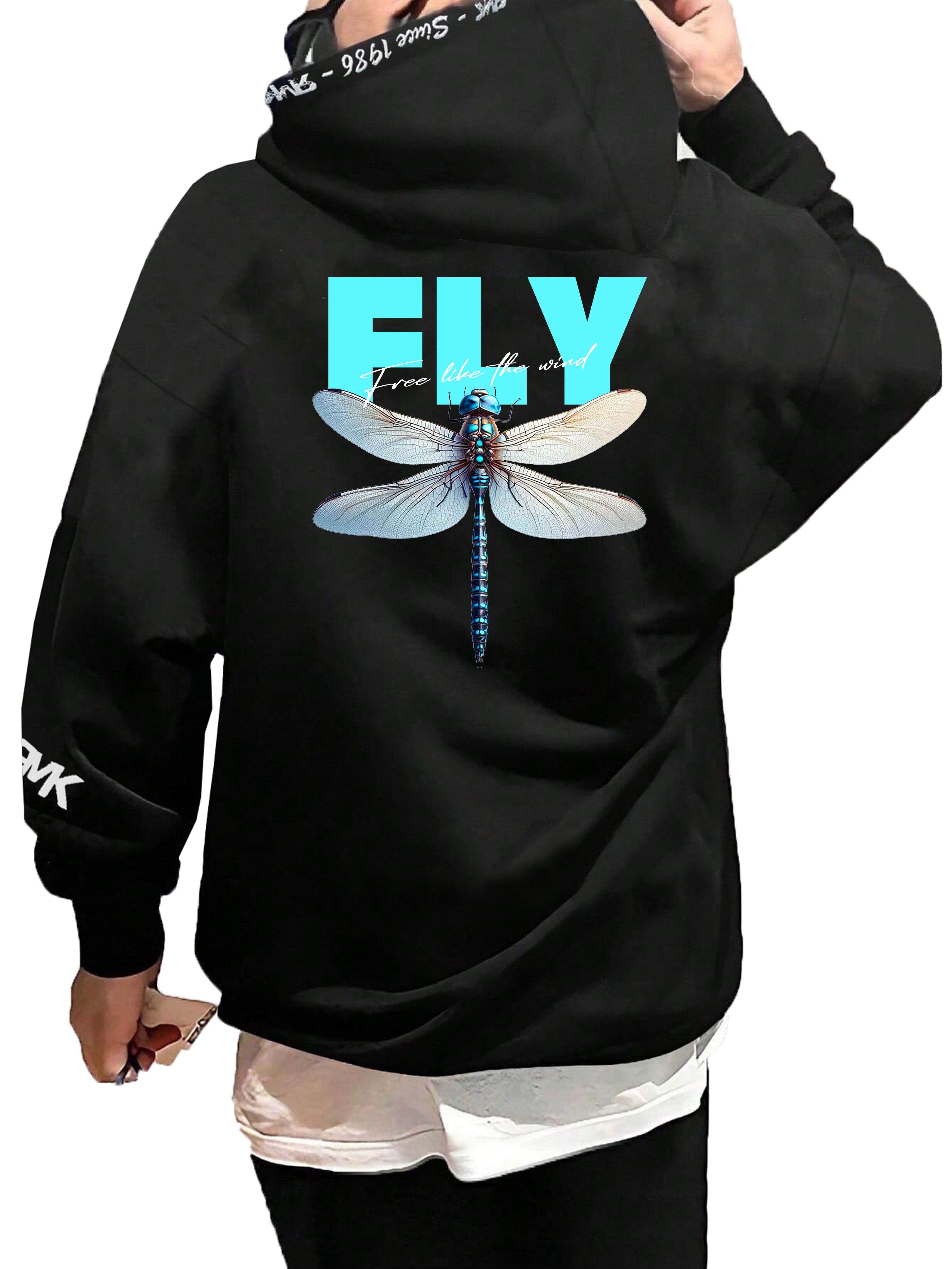Kapuzenpullover Herren Winter Pullover Fly Libelle