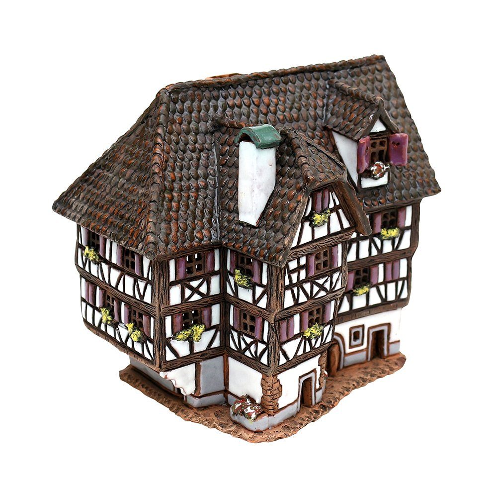 Dekohelden24 Räucherhaus Keramik-Lichthaus HandArt, (1 St) Haus Hotel Obernai Elsas