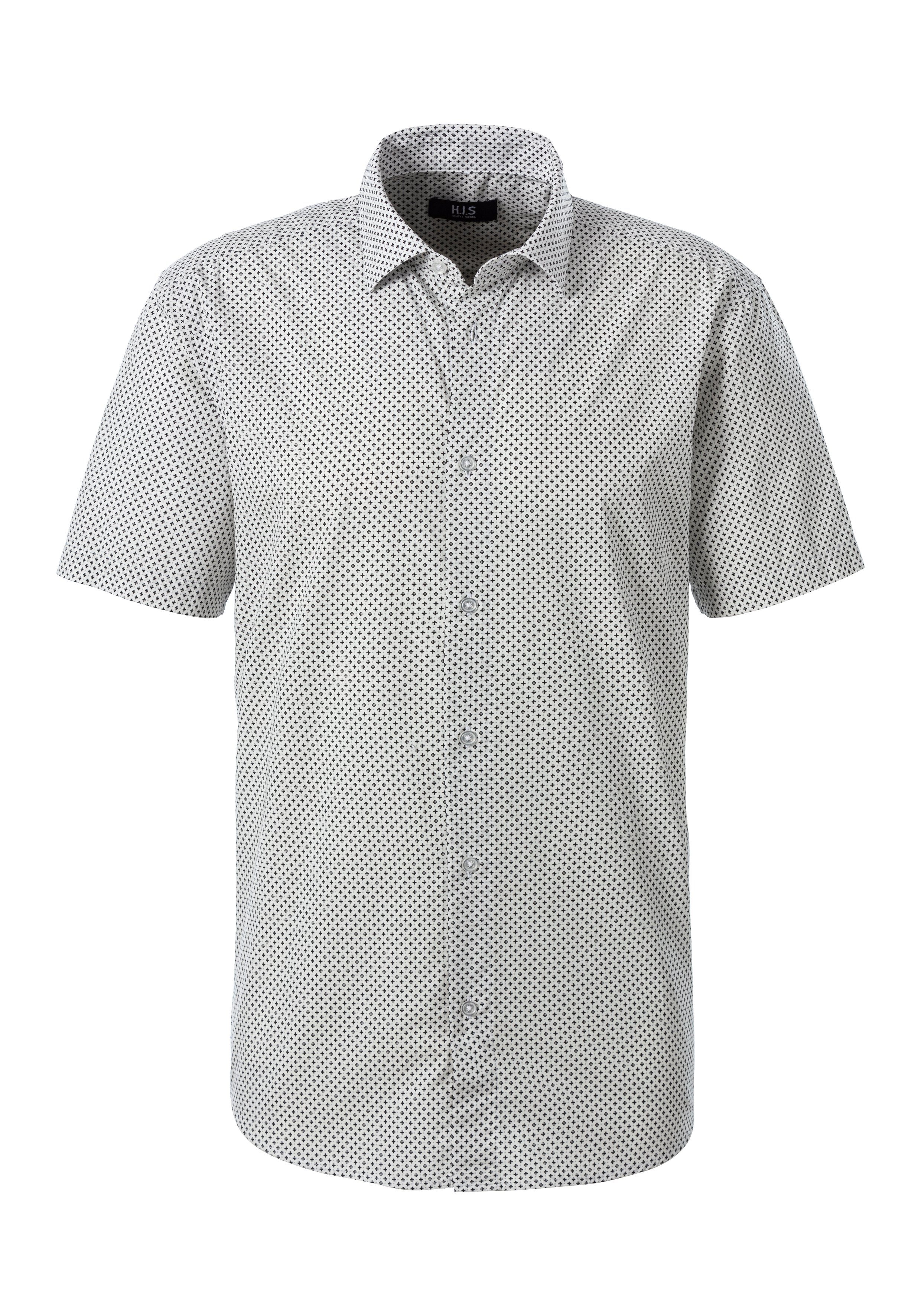 H.I.S Kurzarmhemd Regular fit allover bedruckt aus reiner Baumwolle günstig online kaufen