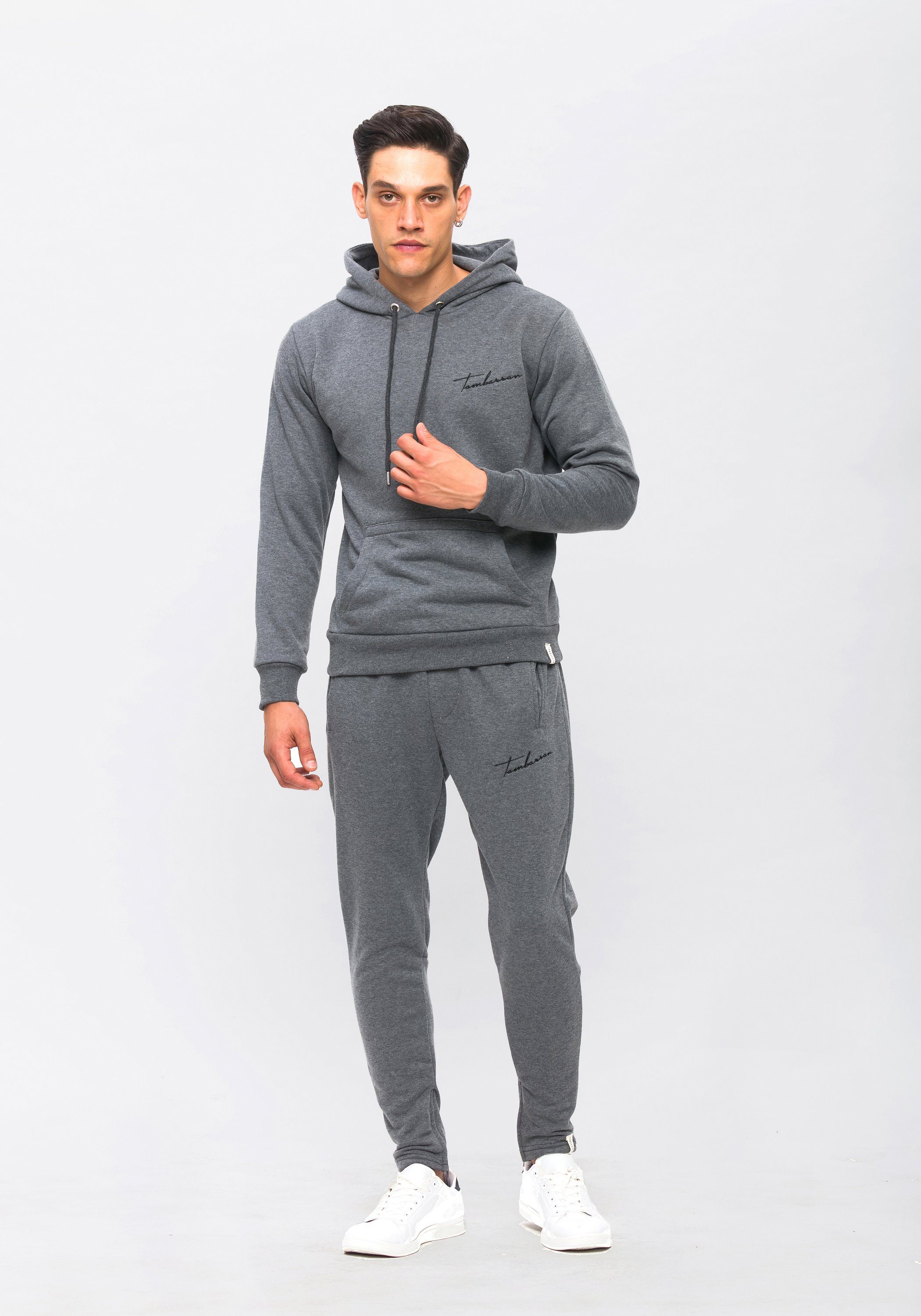 Tom Barron Jogginganzug mit Label-Print, mit Kapuze