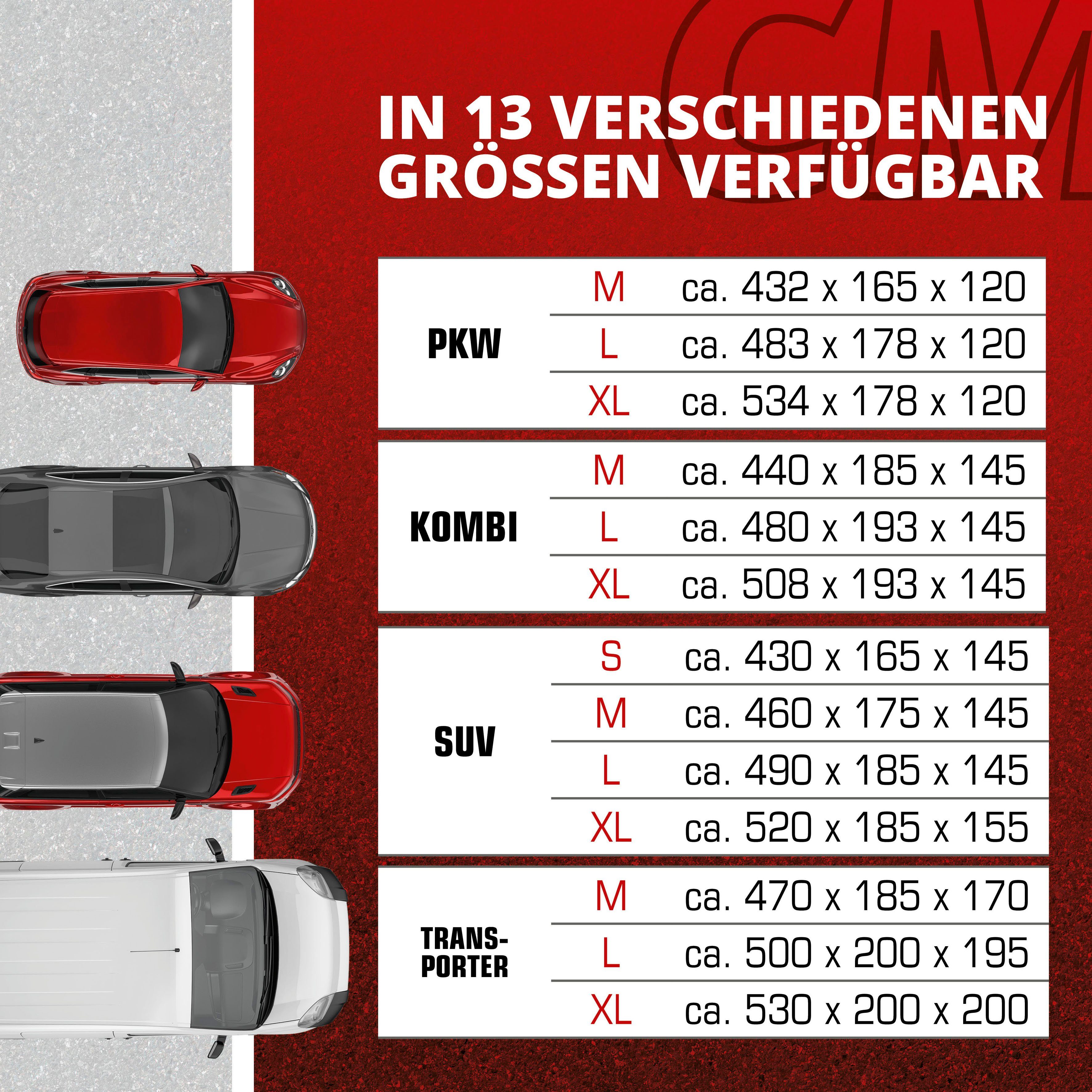 M, Plus, UV-beständig, All Premium XL in Autoplane und für SUV´s, den Weather WALSER Größen L S,