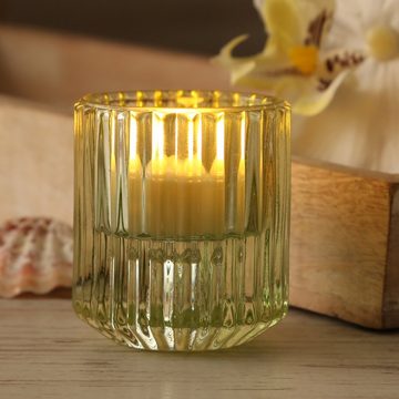 MARELIDA Kerzenhalter Kerzenhalter 2in1 Windlicht für Teelicht Teelichtglas Stabkerzenhalter (1 St)