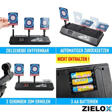 MAVURA Zielscheibe ZIELOX Elektronische Schießscheibe Schießspiel 3 Ziele Digitale mit, (Punktzählung Licht & Sounds), für Spielzeug Pistolen wie Nerf Softair u.v.m.